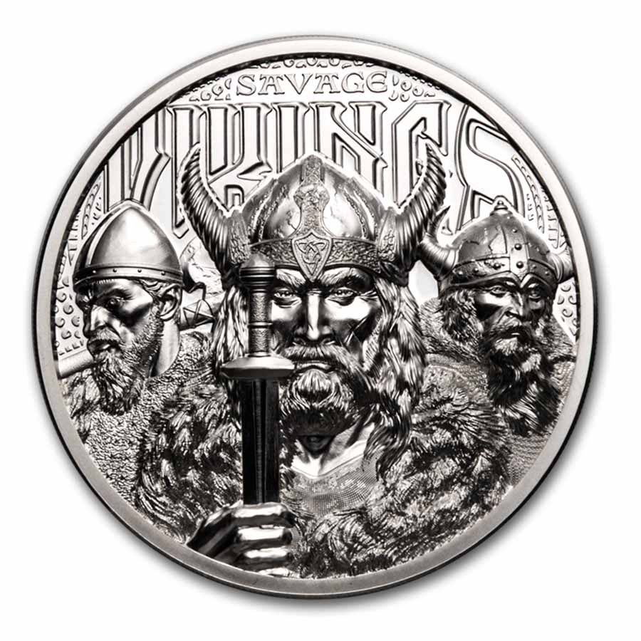 2026 Cook Islands 1 oz Silver Savage Vikings Proof (w/ Box & COA